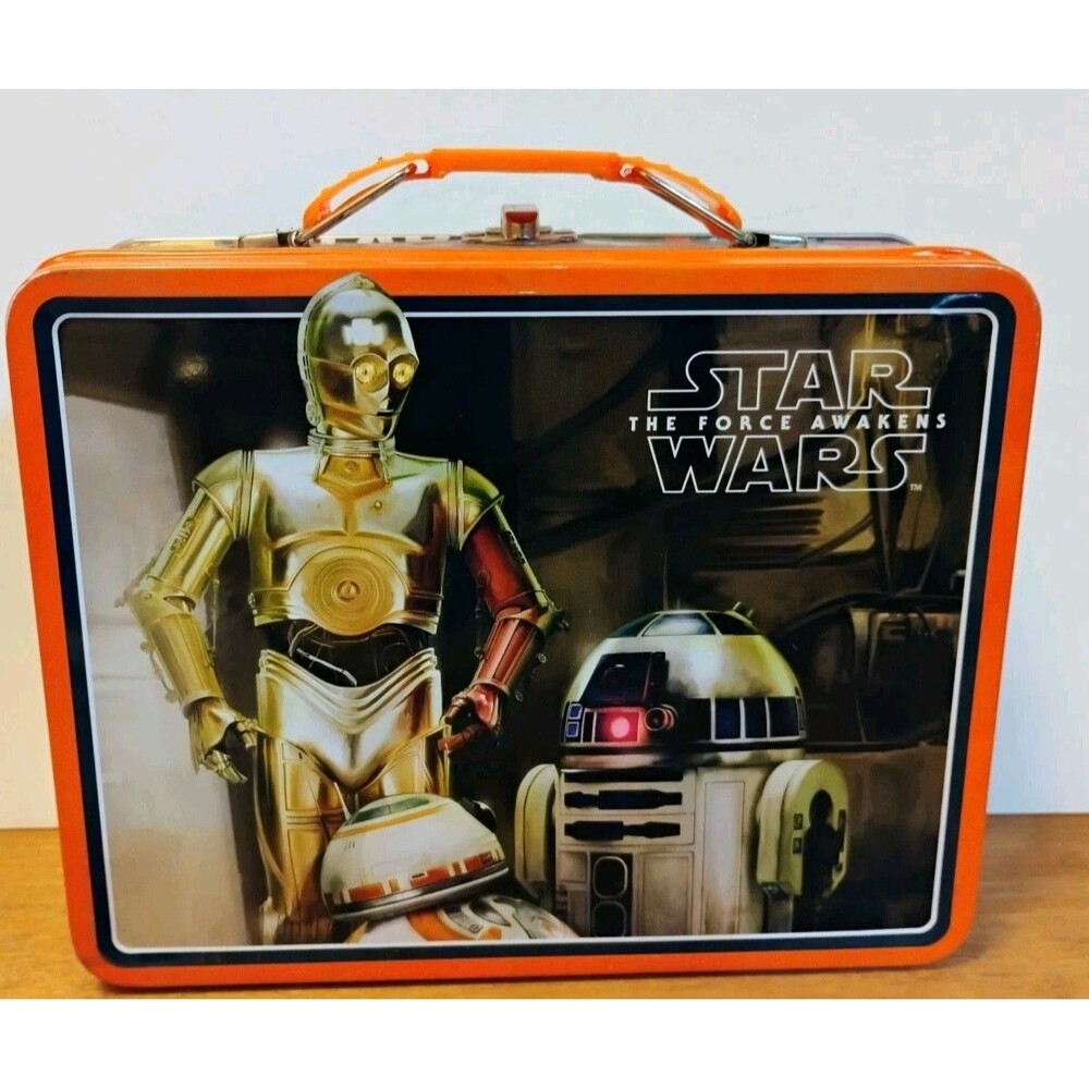 Star Wars The Force Awakens Lunch Box Tin Brand New C-3po R2-d2 Bb-8